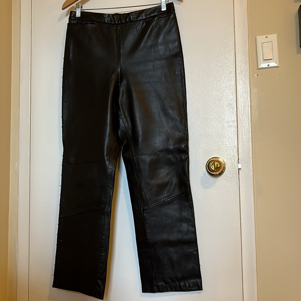 Real leather pants, size 8 (probably closer to a six)